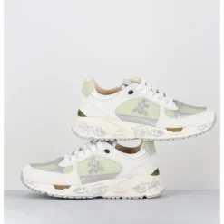 PREMIATA Sneakers 90s en cuir & toile e semelle épaisse -MASED 6674 VERT