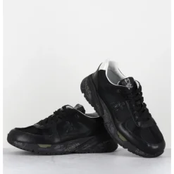 Sale PREMIATA Sneakers 90s en cuir irisé & toile semelle épaisse - MASED 7066 NOIR
