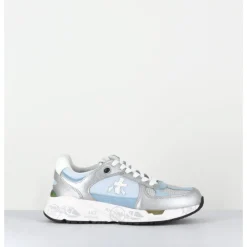 Discount PREMIATA Sneakers 90s en toile & cuir et argent - MASED 6679 BLEU