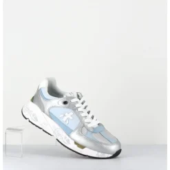 Discount PREMIATA Sneakers 90s en toile & cuir et argent - MASED 6679 BLEU