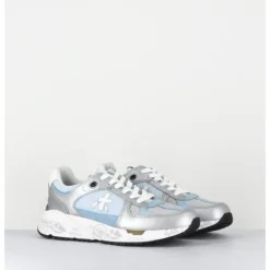 Discount PREMIATA Sneakers 90s en toile & cuir et argent - MASED 6679 BLEU
