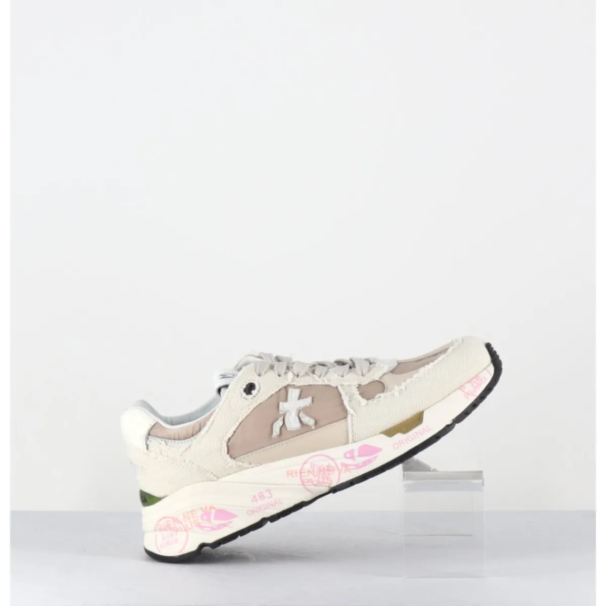 New PREMIATA Sneakers 90s en toile usée - MASED 6681 BEIGE