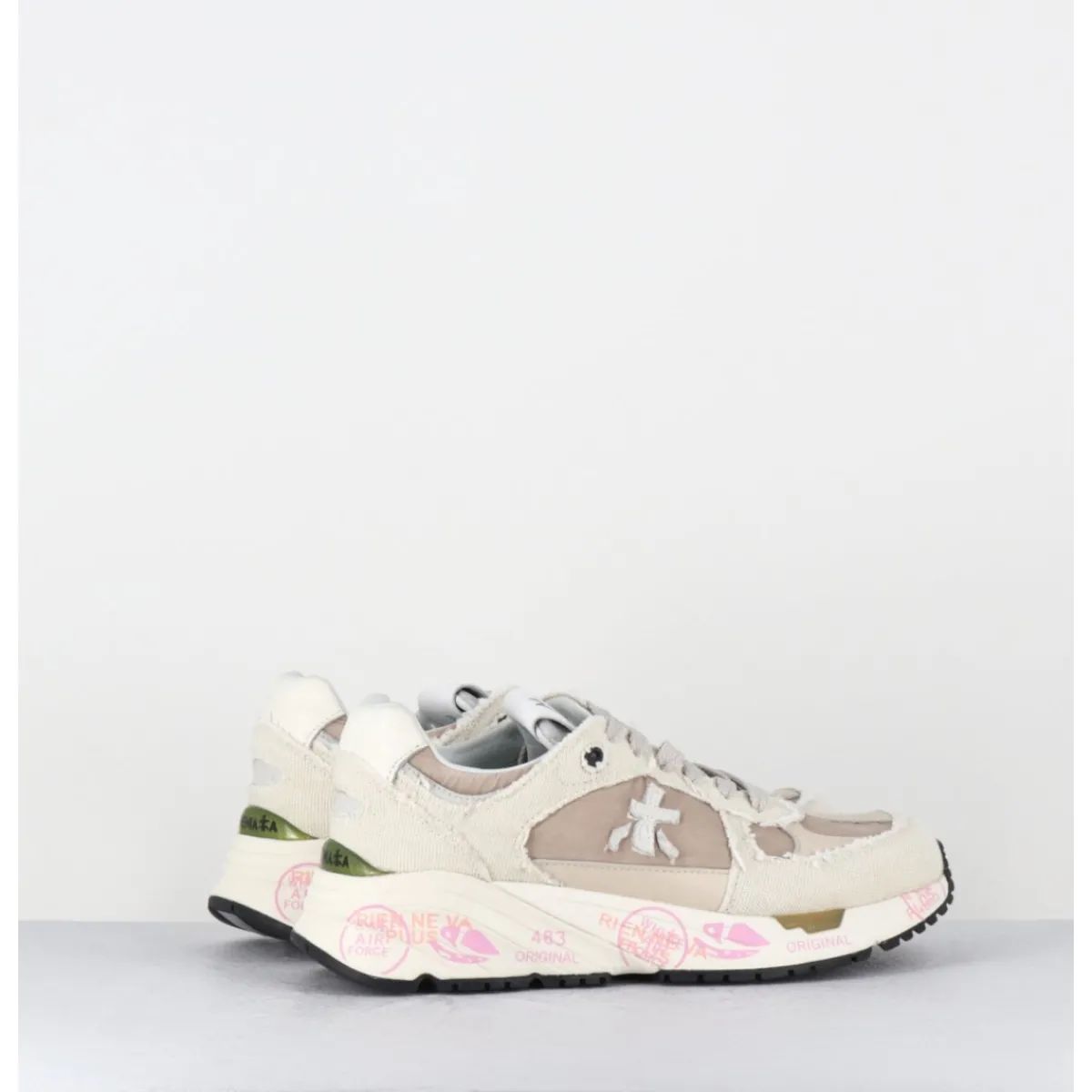 New PREMIATA Sneakers 90s en toile usée - MASED 6681 BEIGE