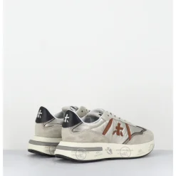 Best PREMIATA Sneakers ultra légère cuir & toile beige - CASSIE 6470 GRIS