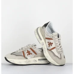 Best PREMIATA Sneakers ultra légère cuir & toile beige - CASSIE 6470 GRIS