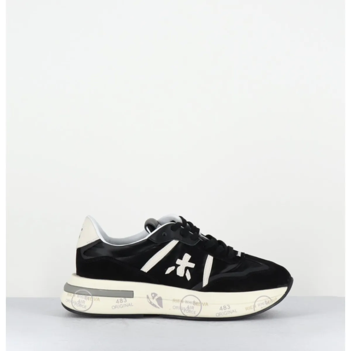 New PREMIATA Sneakers ultra légère cuir & toile nylon - CASSIE 6471 NOIR