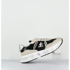 Hot PREMIATA Sneakers ultra légère cuir & toile nylon sequins- CASSIE 6720 NOIR