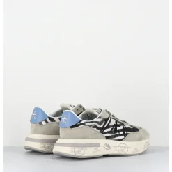 Discount PREMIATA Sneakers ultra légère cuir & toile imprimé zèbre - CASSIE 7115
