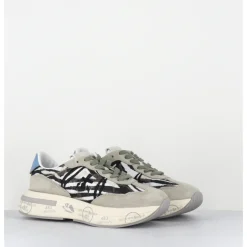 Discount PREMIATA Sneakers ultra légère cuir & toile imprimé zèbre - CASSIE 7115