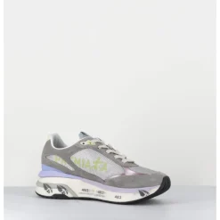 Sale PREMIATA Sneakers ultra light daim / toile & bijoux - MOERUND 6440 GRIS