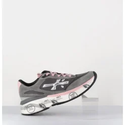 Outlet PREMIATA Sneakers ultra light daim & toile / rose - MOERUND 6441 GRIS