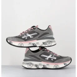 Outlet PREMIATA Sneakers ultra light daim & toile / rose - MOERUND 6441 GRIS