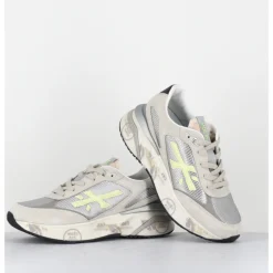 Sale PREMIATA Sneakers ultra light daim & toile métallisé - MOERUND 6988 GRIS