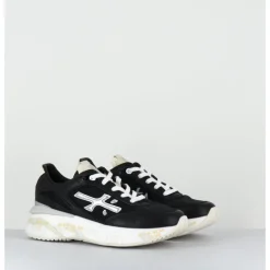 New PREMIATA Sneakers ultra light toile & cuir argent - MOERUND 6733 NOIR