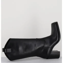 New ELENA IACHI Texan boots bout carré en cuir - E3656 NERO NOIR